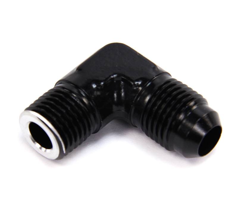 1/4 Inch NPT x 8AN 90 Degree Fitting Male/Male Black Aluminum Nitrous Outlet
