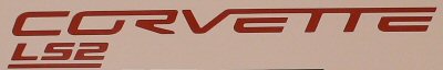 C6 Vinyl Corvette Lettering with LS2 for Fuel Rails