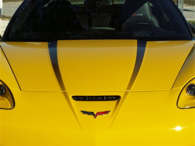 2005-2013 C6 Corvette, Hood Graphic Fade 2pc, Stainless Steel