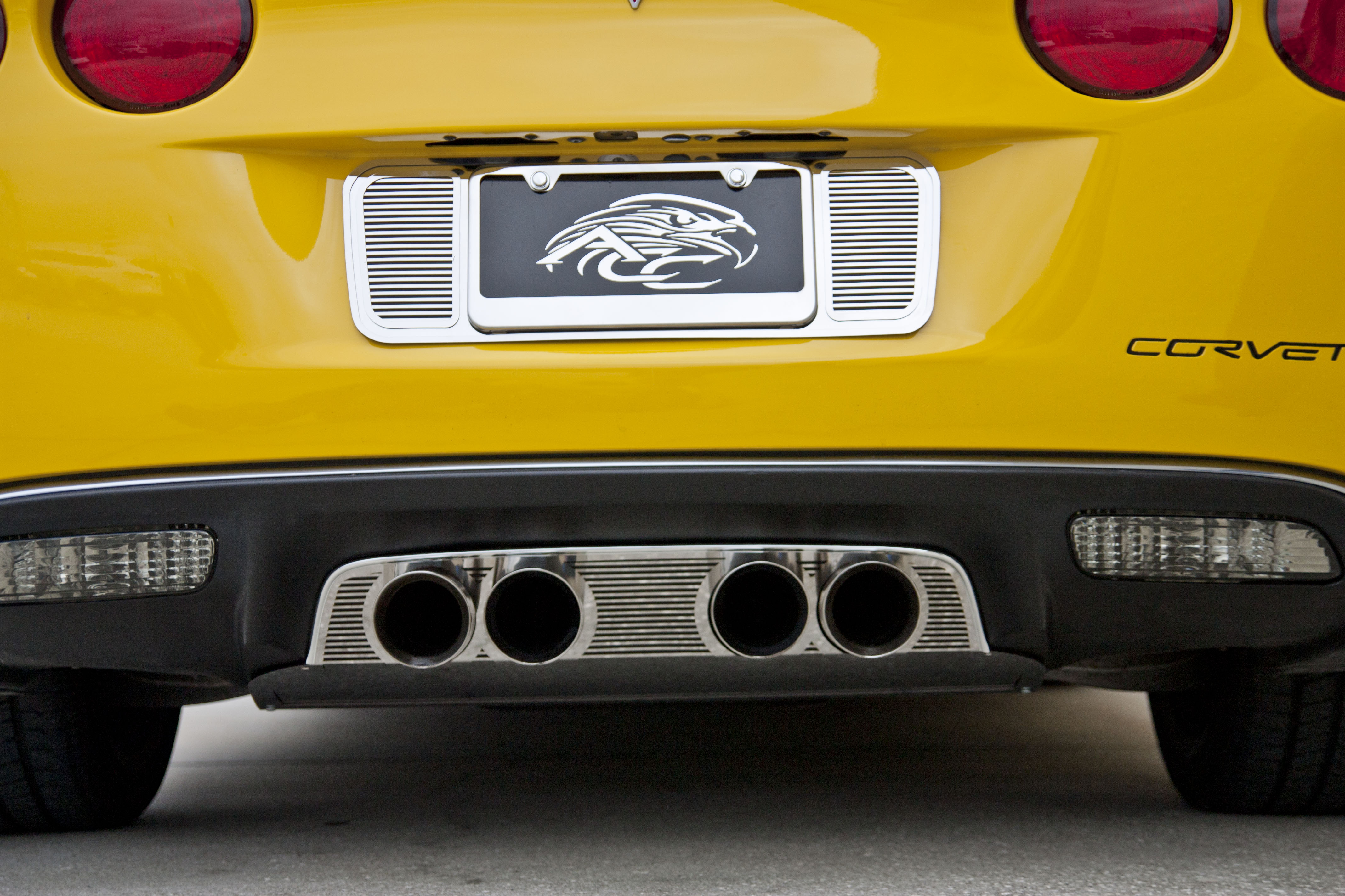 2005-2013 C6 Corvette, Exhaust Filler Panel NPP Exhaust "Billet Style", Stainless Steel