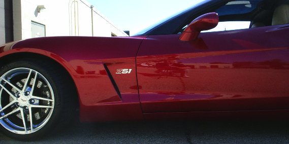 Z51 Large Emblem in Red & Silver High Performance Vinyl Pair
