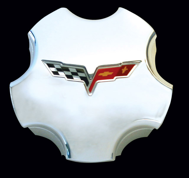 C6 Corvette 2005-07 GM Chrome Center Cap w/Logo, GM OEM Parts