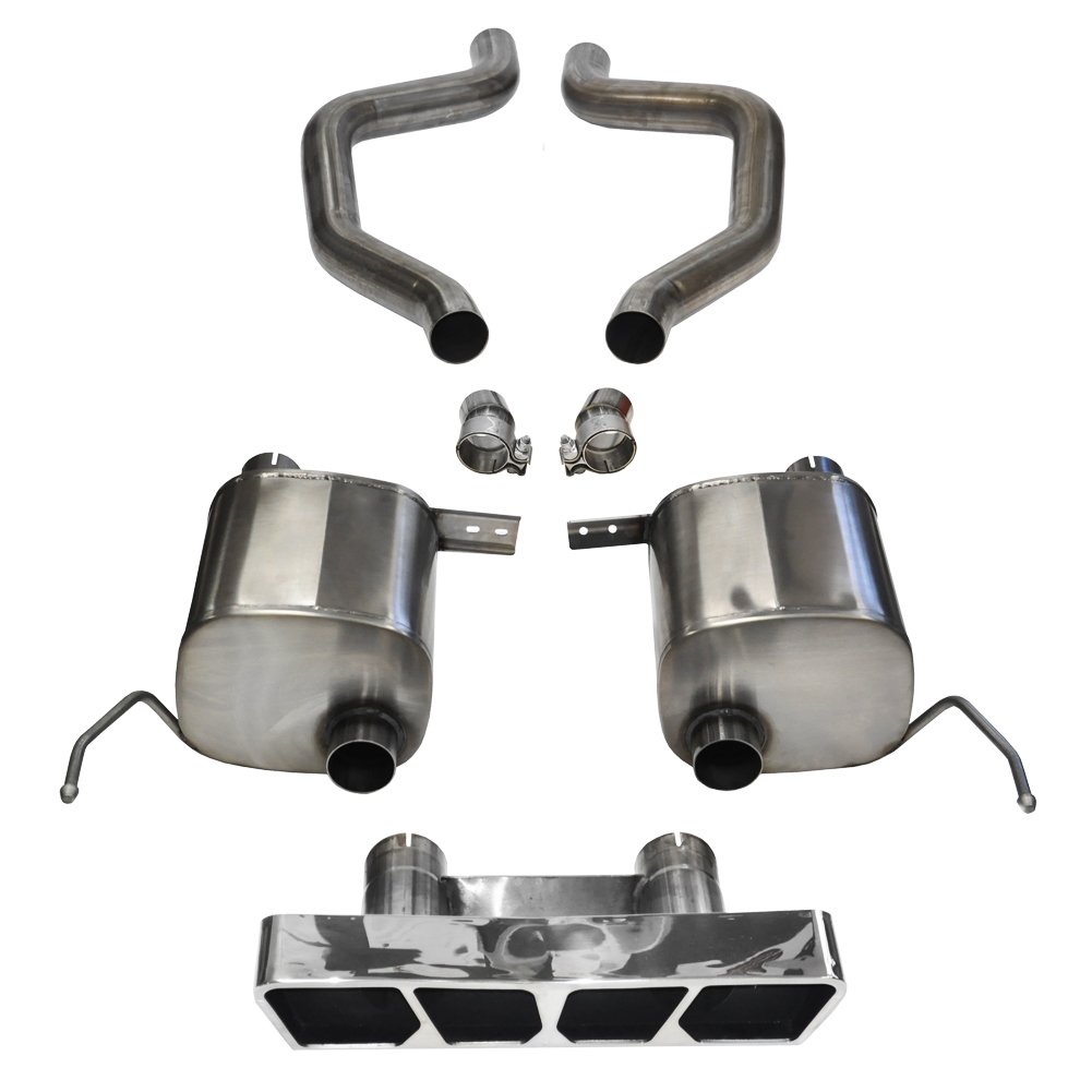 C7 Corvette Z06, CORSA EXTREME Axle-Back Performance Exhaust System, Polished Poly Tip