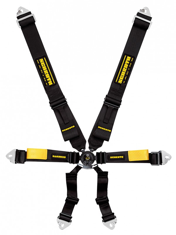 SCHROTH Racing Harness, Enduro, 6 Point, Camlock, FIA Approved, Pull Down Snap-On/Wrap V-Type, Hans Ready