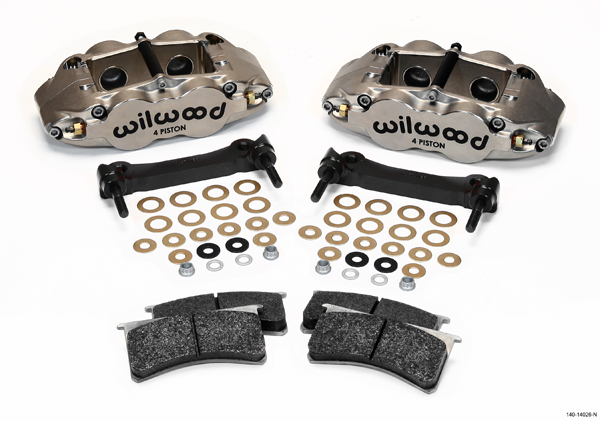 Forged Narrow Superlite 4R Caliper and Bracket Upgrade Kit for Corvette C5 and C6, Nickel Plated