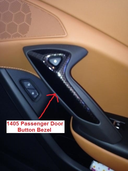 C7 Corvette, Custom HydroCarboned, Painted, Driver and Passenger Door Release Button Trim Bezels C7 Corvette, Custom HydroCarboned, Painted, Driver and Passenger Door Release Button Trim Bezels