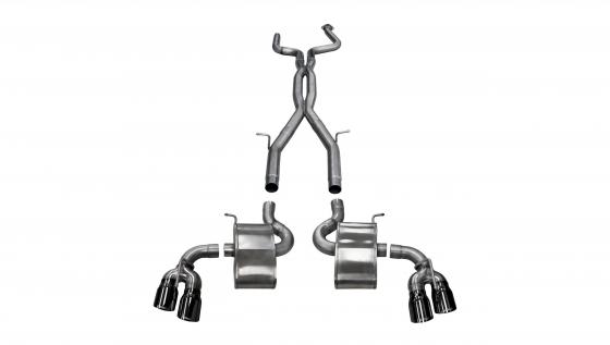 2.75 Inch Cat-Back Sport Dual Rear Exit Twin 4.0 Inch 16-Present Chevy Camaro SS/ZL1 Coupe 6.2L V8 Stainless Steel Corsa Perform