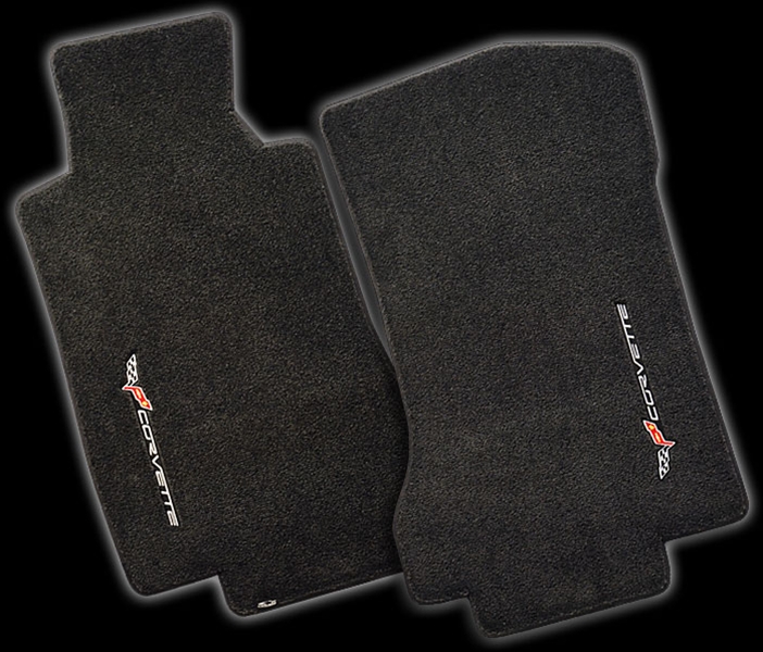 C6 Corvette 2005-2007 Floormats, Sideways Logo,  2005-2007 Early, Post Style