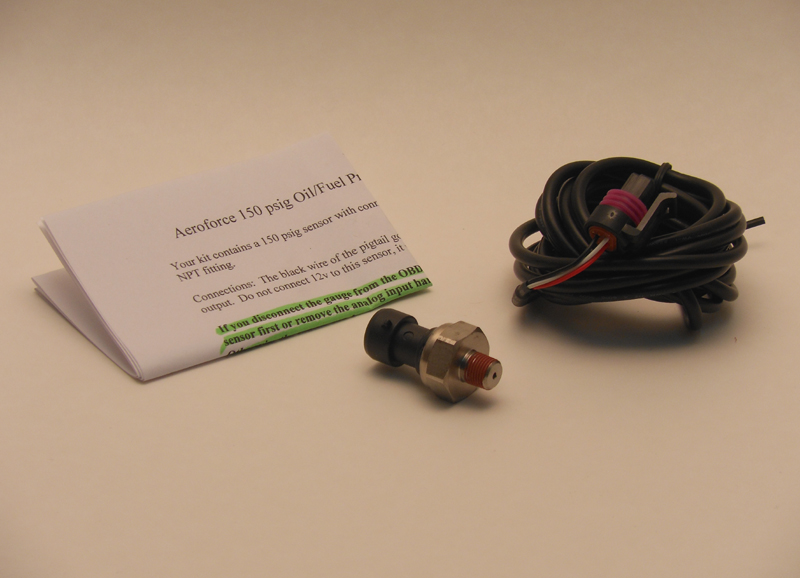 Aeroforce 150 psi Fuel Pressure Sensor Kit includes Connector/Pigtail