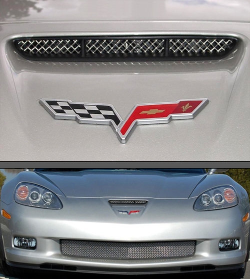 Corvette RaceMesh Grille Air Intake Nose Scoop Grille C6 Z06 06-12