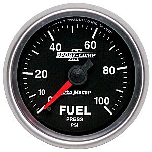 Autometer Sport Comp II Fuel Pressure Gauge 2 1/16"