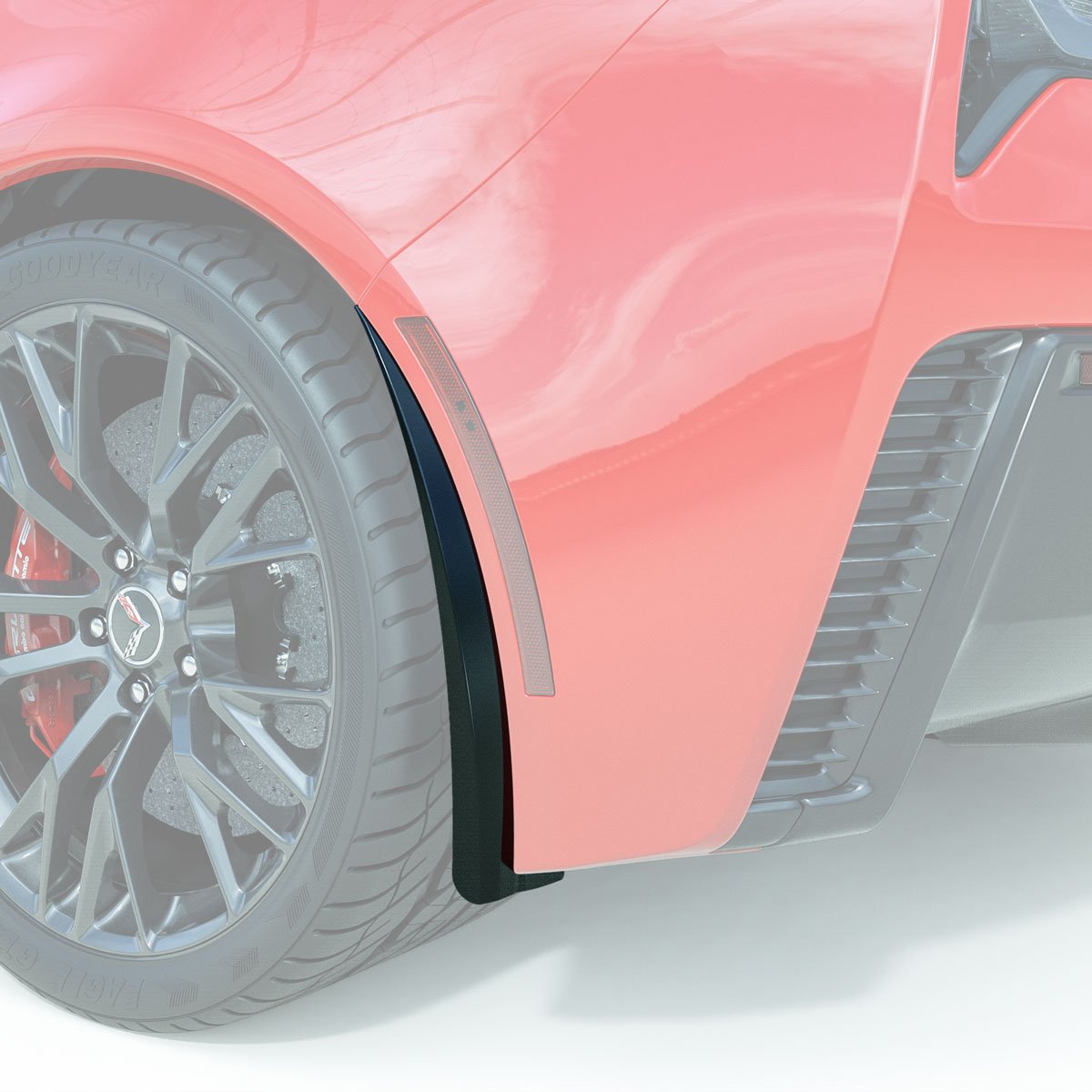 C7 Corvette ACS XL Rear Wheel Rock / Splash Guards, Pair, Painted in Carbon Flash Metallic