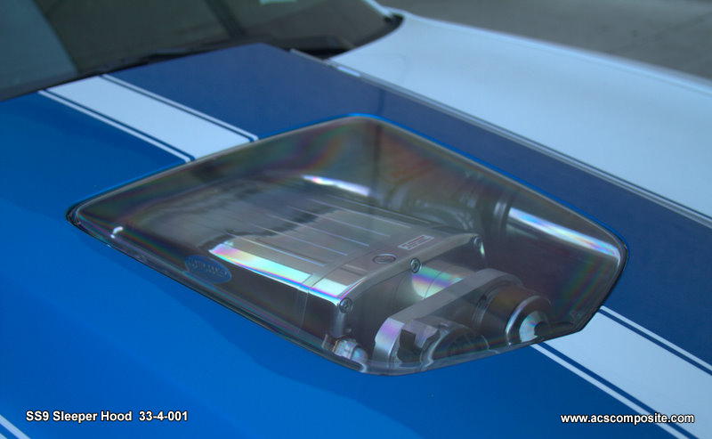 ACS Corvette ZR1 Smooth SS9 Hood Clear Polycarbonate Window 2005-2013