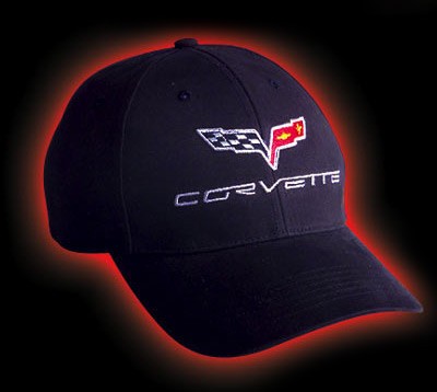 Black C6 Logo Corvette Cap