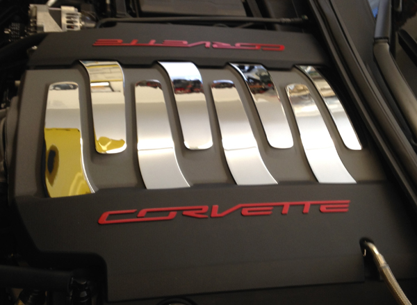 C7 Corvette Stingray, Chrome Steel Plenum Runner Cover Set
