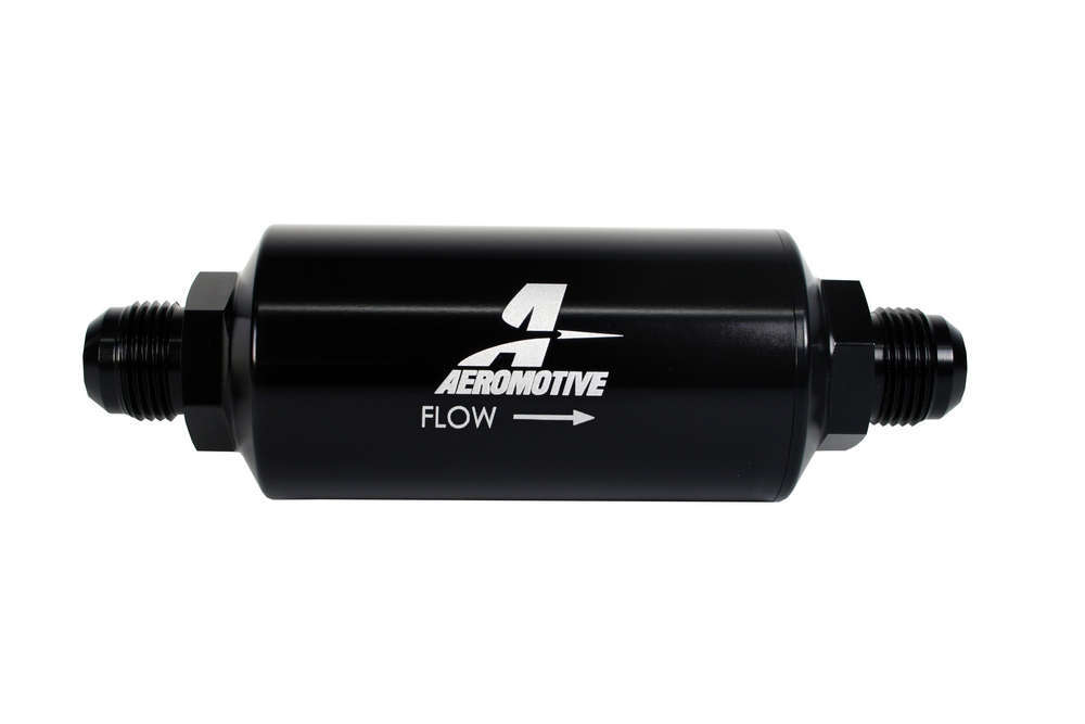 AEROMOTIVE 10an Inline Fuel Filter 100 Micron 2in OD Black