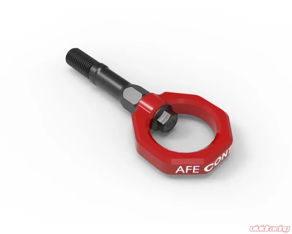 aFe POWER Control Rear Tow Hook Red Chevrolet C8 Corvette Stingray 2020-2024