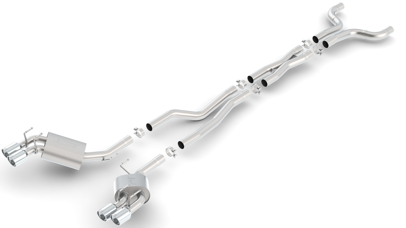 Camaro 2012-15 ZL1 BORLA Exhaust System, S-Type, Cat-Back, 2-3/4 in Tailpipe, 4 in Tips, Stainless, Natural Camaro 2012-15 ZL1 BORLA Exhaust System, S-Type, Cat-Back, 2-3/4 in Tailpipe, 4 in Tips, Stainless, Natural