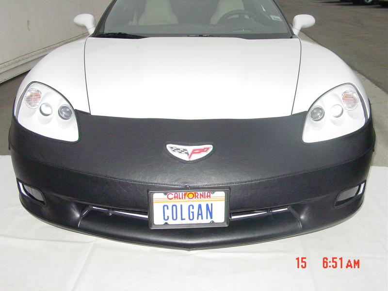 C6 Corvette CoverCraft Colgan Orignal Bra, Nose Mask, Black Carbon Fiber Embossed