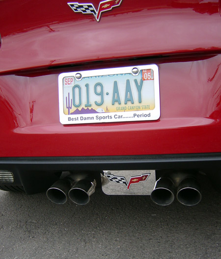 C6 Corvette Rear Exhaust Enhancement Plate w/emblem