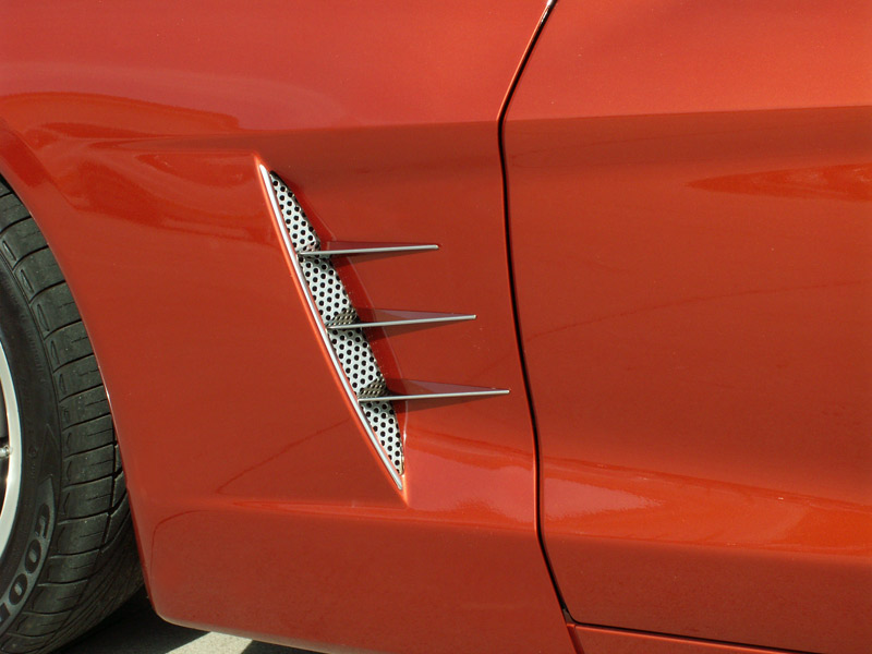 C6 Corvette 8pc Stainless Perforated Vents