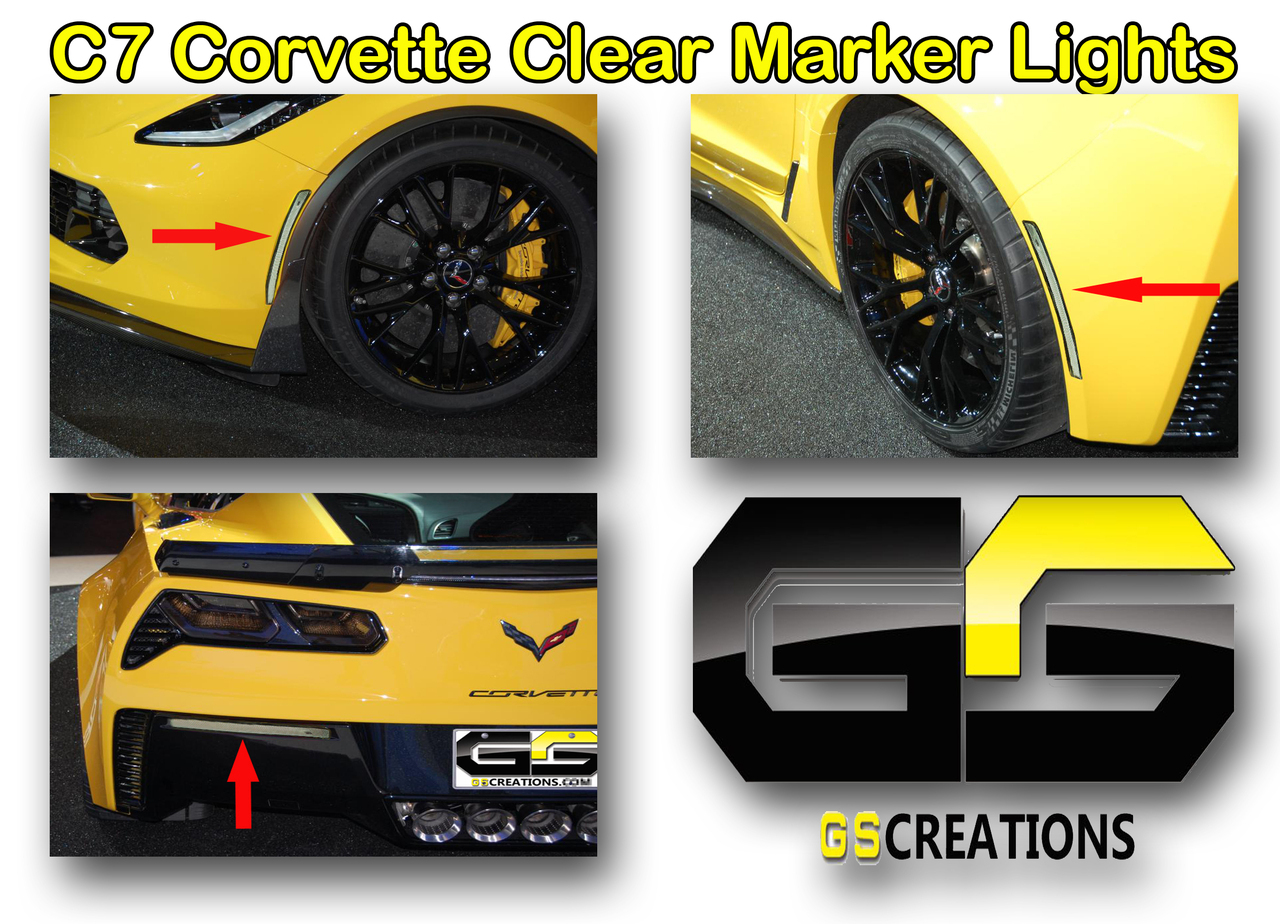 C7 Corvette Side Marker & Rear Bumper Marker Blackouts