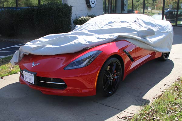 C7 Corvette Stingray Covercraft TAN FLANNEL Car Cover, Ultimate Indoor Protection