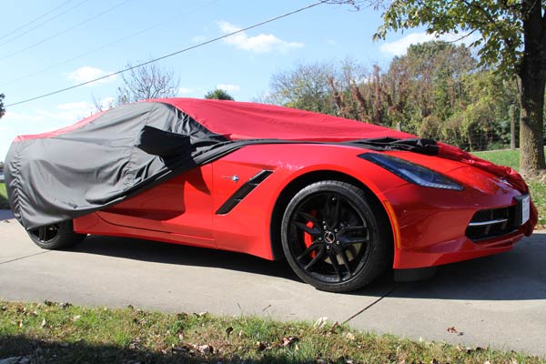 C7 Corvette Stingray Weathershield HP Two-Tone Car Cover w/Reflective Welting
