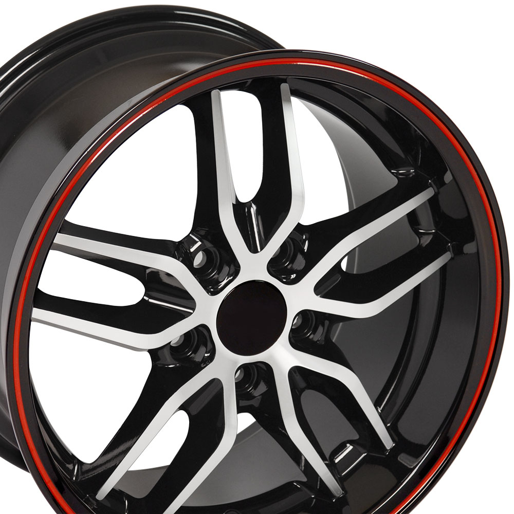 Corvette, C7 Stingray Style, 17x9.5 Deep Dish Wheel for 1988-1996 C4 and Camaro 93-2002 Fitment, MACHINED Corvette, C7 Stingray Style, 17x9.5 Deep Dish Wheel for 1988-1996 C4 and Camaro 93-2002 Fitment, MACHINED