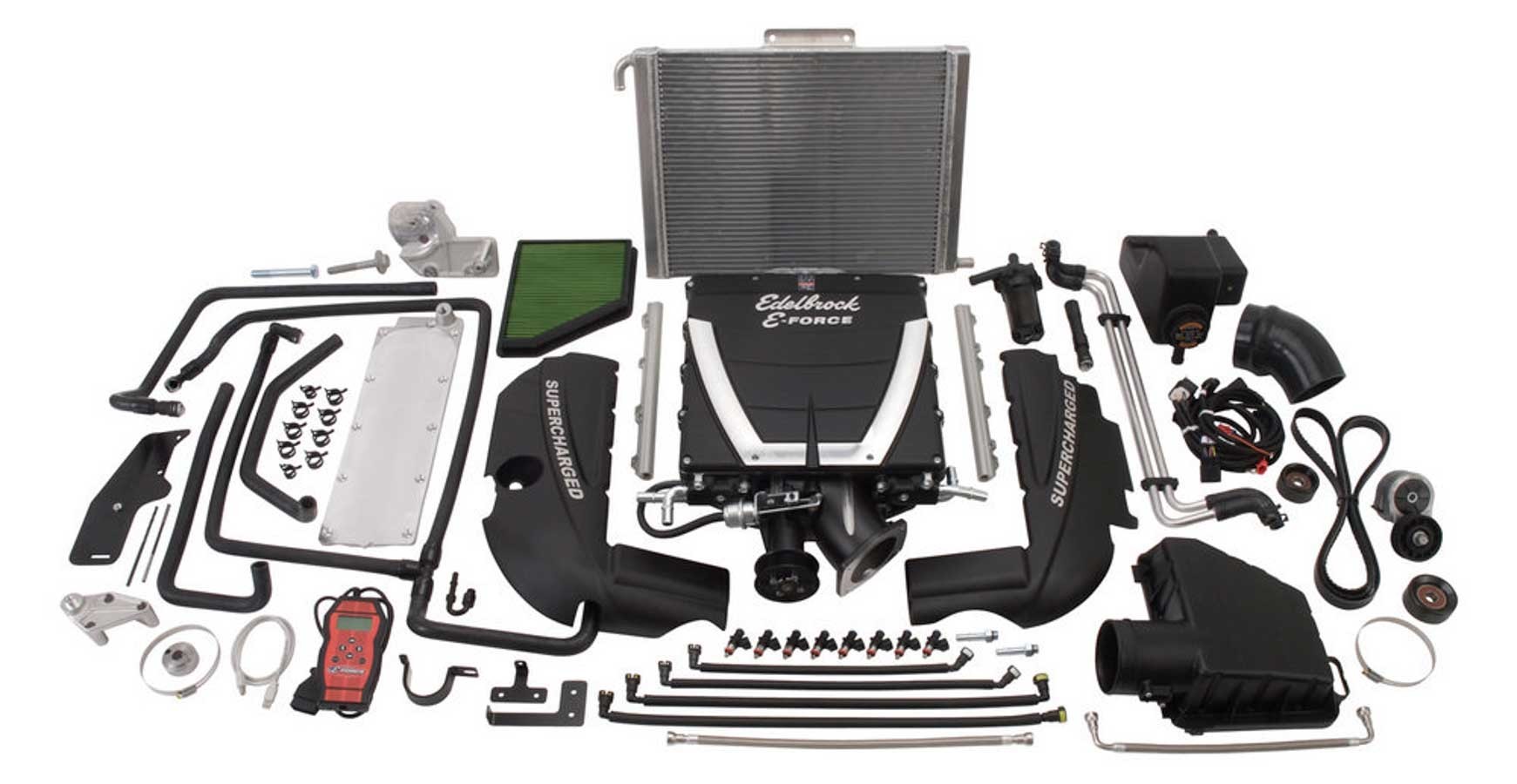 Camaro 2010-13, Supercharger System, E-Force, TVS, Programmer, Black Powder Coat, Automatic Trans, GM LS-Series, SS