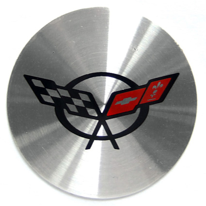Oil Cap Emblem Round 37.5mm C5 Corvette Logo