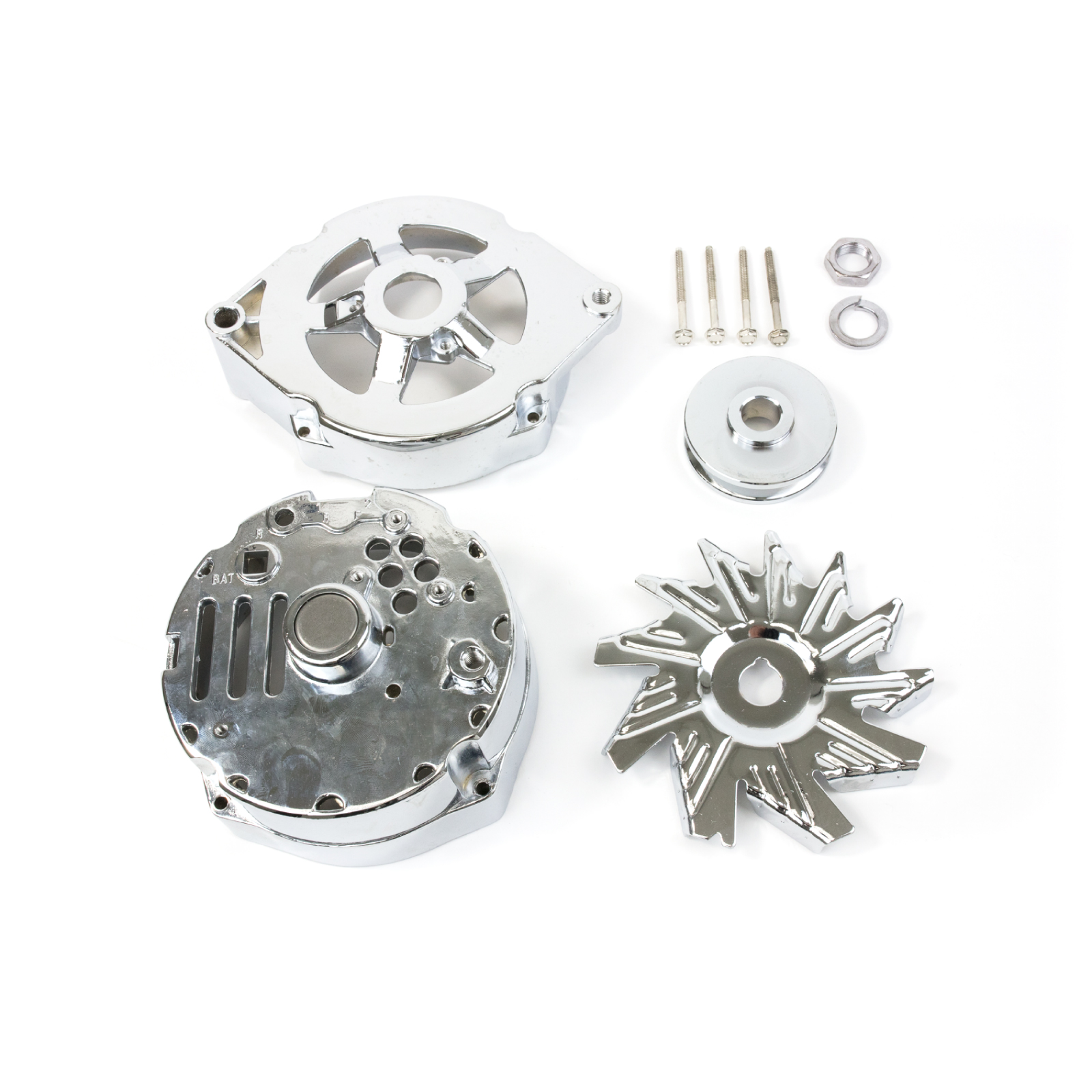 Chrome GM 10SI Style Alternator Dress-Up Kit