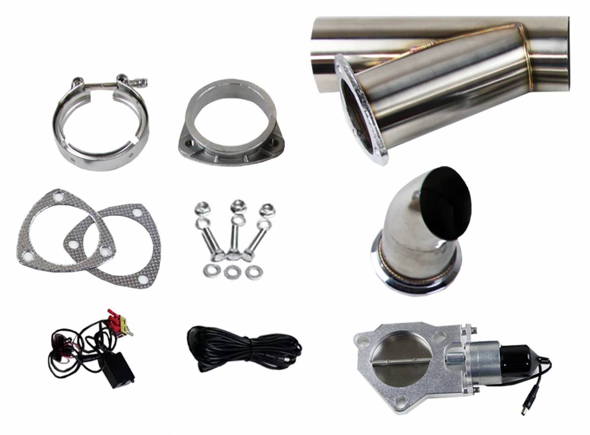 Granatelli  Electronic Exhaust Cutout Kit 3.0in. Single Weld-In System Stainless Steel