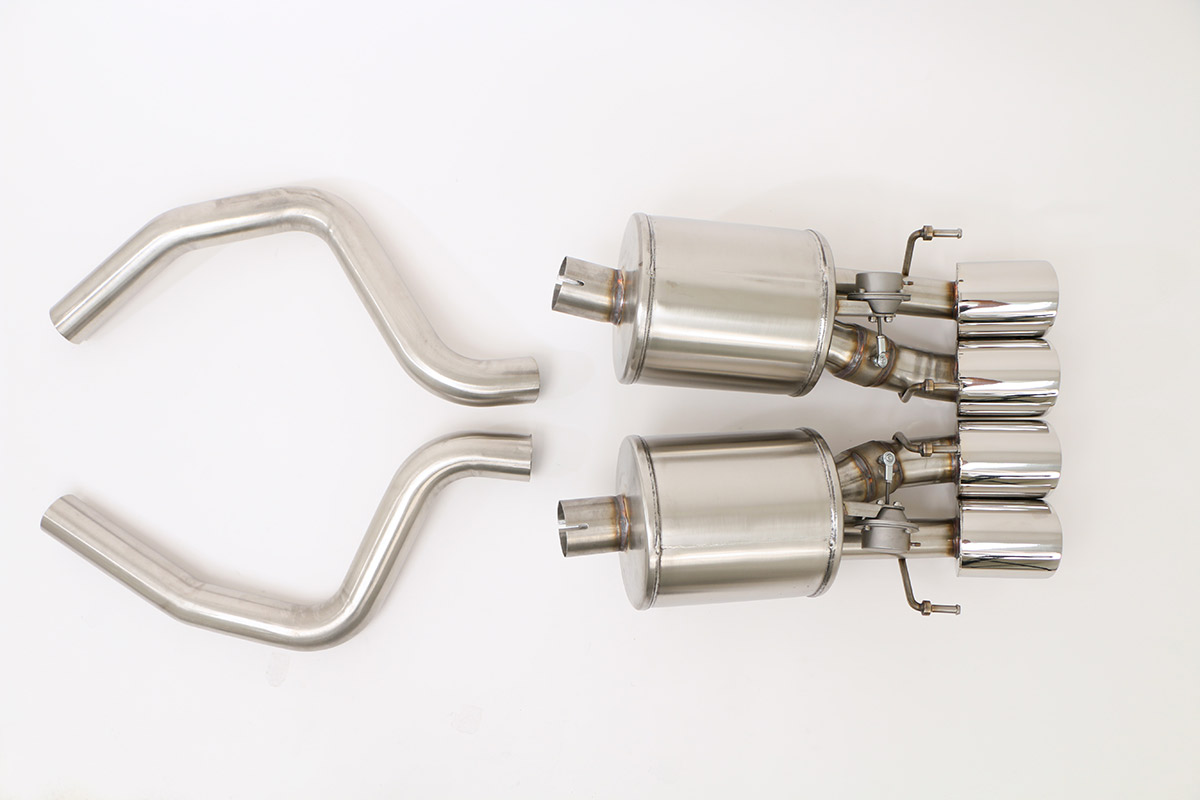 2005-2013 C6 B&B Fusion Round Exhaust System NON-NPP Model with Retro Control Kit #FCOR-0468