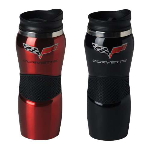 C6 Corvette Crossed Flag Logo 14 Oz. Travel Thermal Stainless Steel Mug Tumbler C6 Corvette Crossed Flag Logo 14 Oz. Travel Thermal Stainless Steel Mug Tumbler