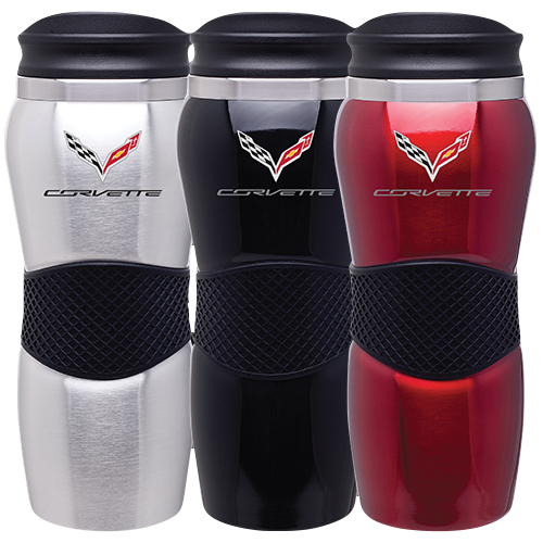 C7 Corvette Flag Logo Stainless Steel Maui Gripper Drink Tumbler, 14 oz. C7 Corvette Flag Logo Stainless Steel Maui Gripper Drink Tumbler, 14 oz.