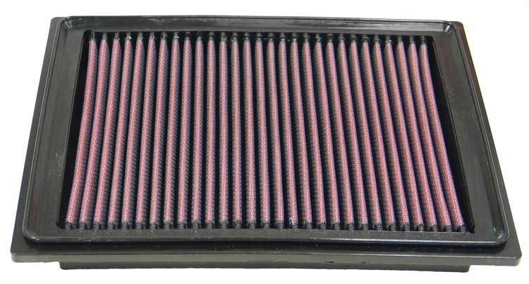 K & N Air Filter Element, Panel, 9-3/8 x 7-1/16 in, 15/16" Tall, Reusable Cotton, 2 Required, Cadillac XLr/Chevy Cor