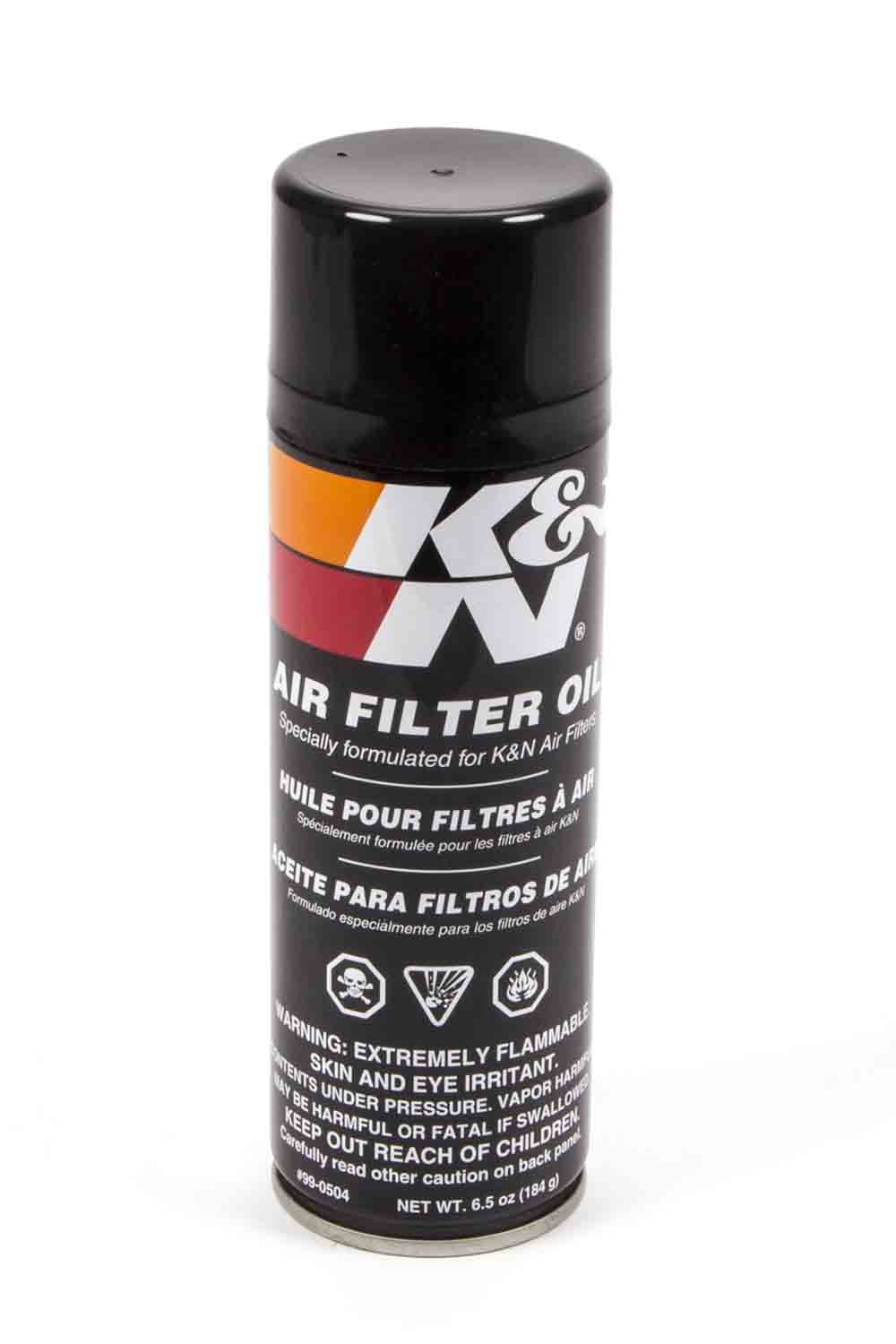 K & N Air Filter Oil, Red, 6.50 oz Aerosol, Each