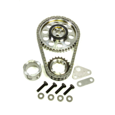 Timing Chain Set, Red Series, Double Roller, Keyway Adjustable, Needle Bearing, Billet Steel, GM LS-Series, Kit