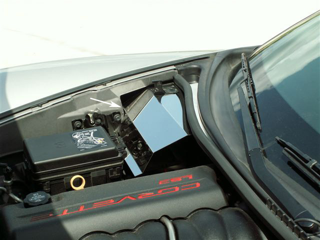 C6 Corvette Stainless Battery Cover for the LS3 engine