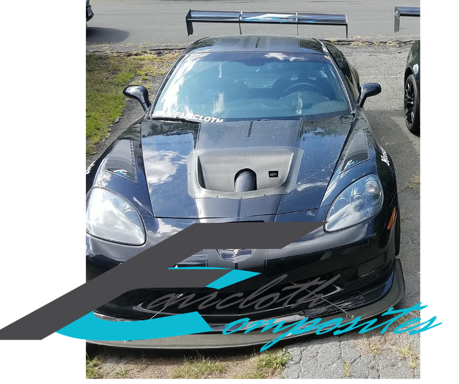 C6 Corvette, All Models, Rear Race Quality Carbon Fiber Rear Wing FC12, 60 inch Wide, Bottom Mounted style