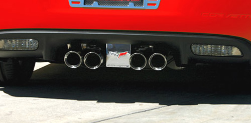 Billet Exhaust Plate With Emblem C6 Corvette w/NPP or Corsa 08-13