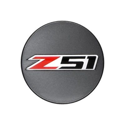 C7 Corvette Stingray Z51 Logo Metallic Gray Genuine GM OEM Wheel Center Cap