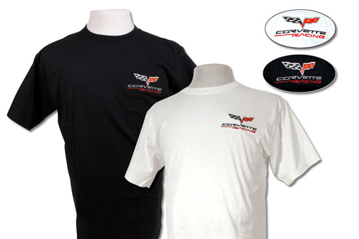T-Shirt - Black with - Corvette Racing- Script