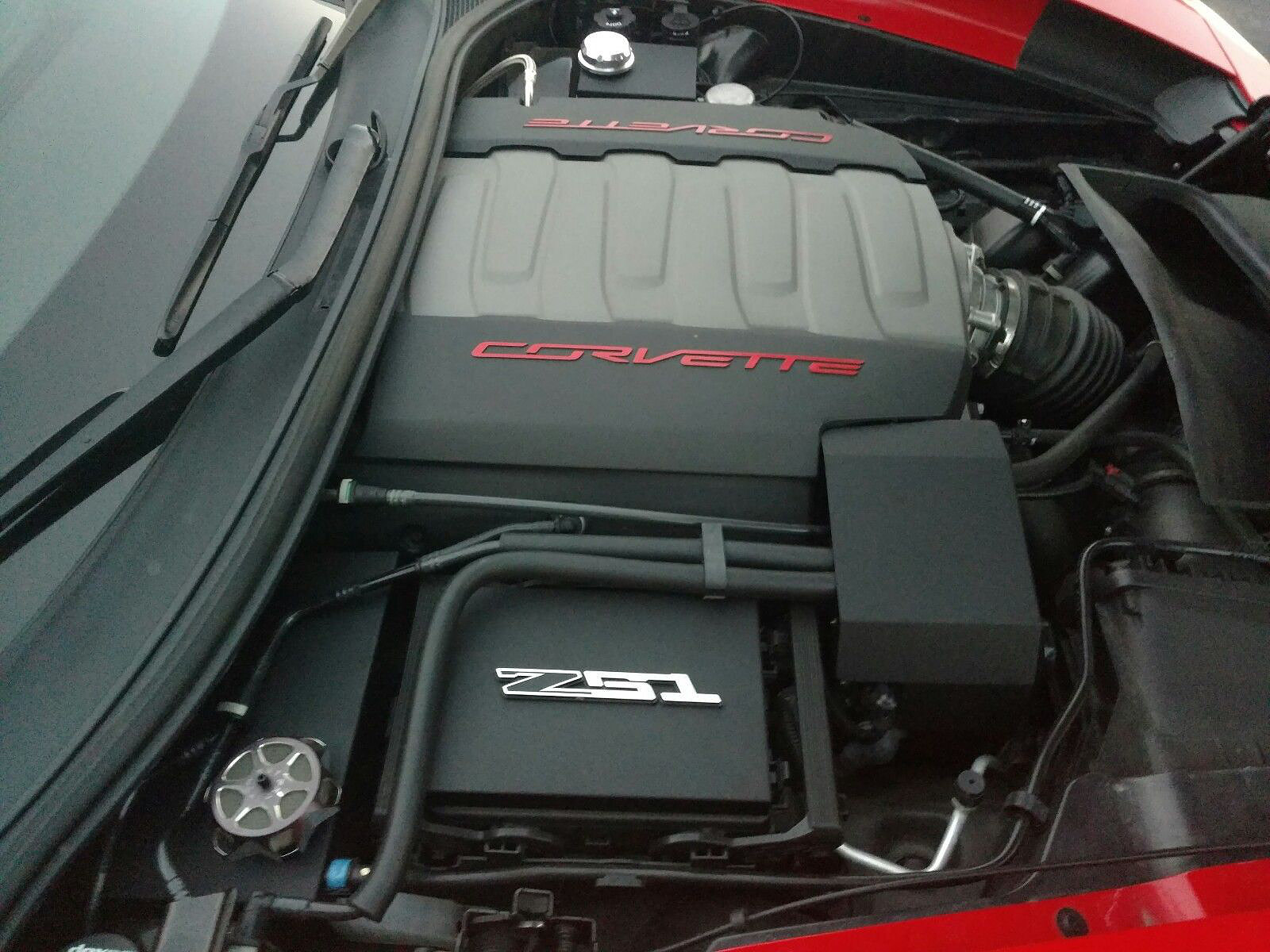 C7 Corvette 4 Piece Engine Cover Kit, Fuse Box, Alternator, Brake Reservoir,