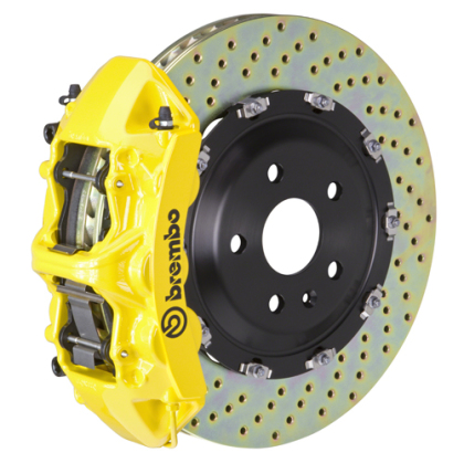 Brembo 20+ Corvette C8/C8 Z51 Front GT BBK 6 Piston Cast 380x34 2pc Rotor Drille