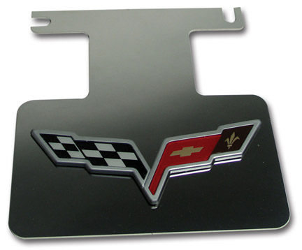 Exhaust Plate Stainless Steel with 3D C6 Emblem Corvette