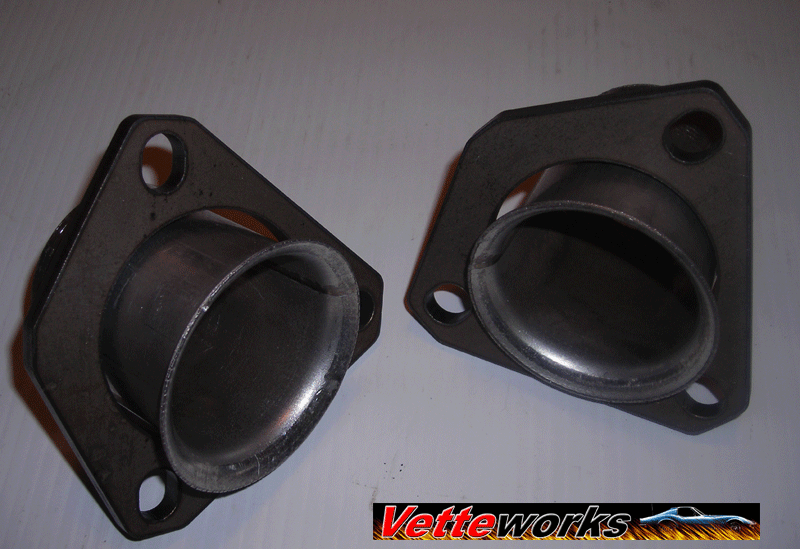 C5 Corvette Exhaust Manifold Collector Flanges with Pipes