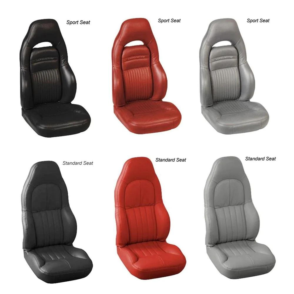 97-04 C5 / Z06 Corvette SPORT Seat Covers, OEM Style Leather, Solid Colors