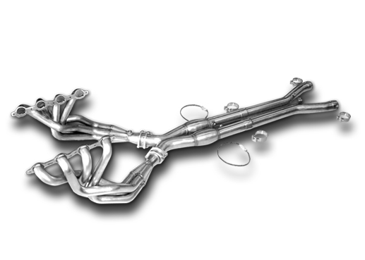 American Racing Long Tube Headers 2005-2008 C6 Corvette 1 7/8" x 3" Header With High Flow Cats